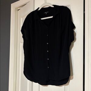 Madewell Black Button-Down Shirt Sz M